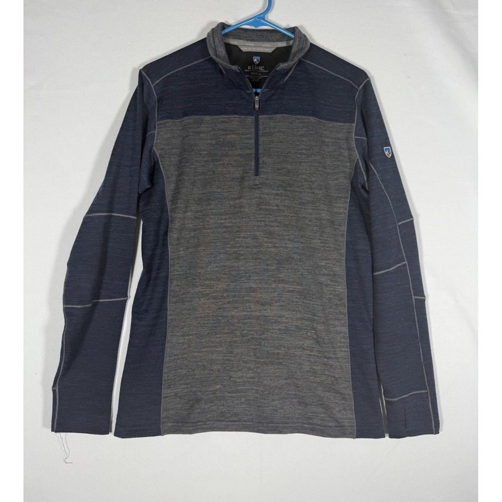 Kuhl Ryzer Quarter Zip Mens Small Henley Base Layer Hiking Outdoor Thumb Holes